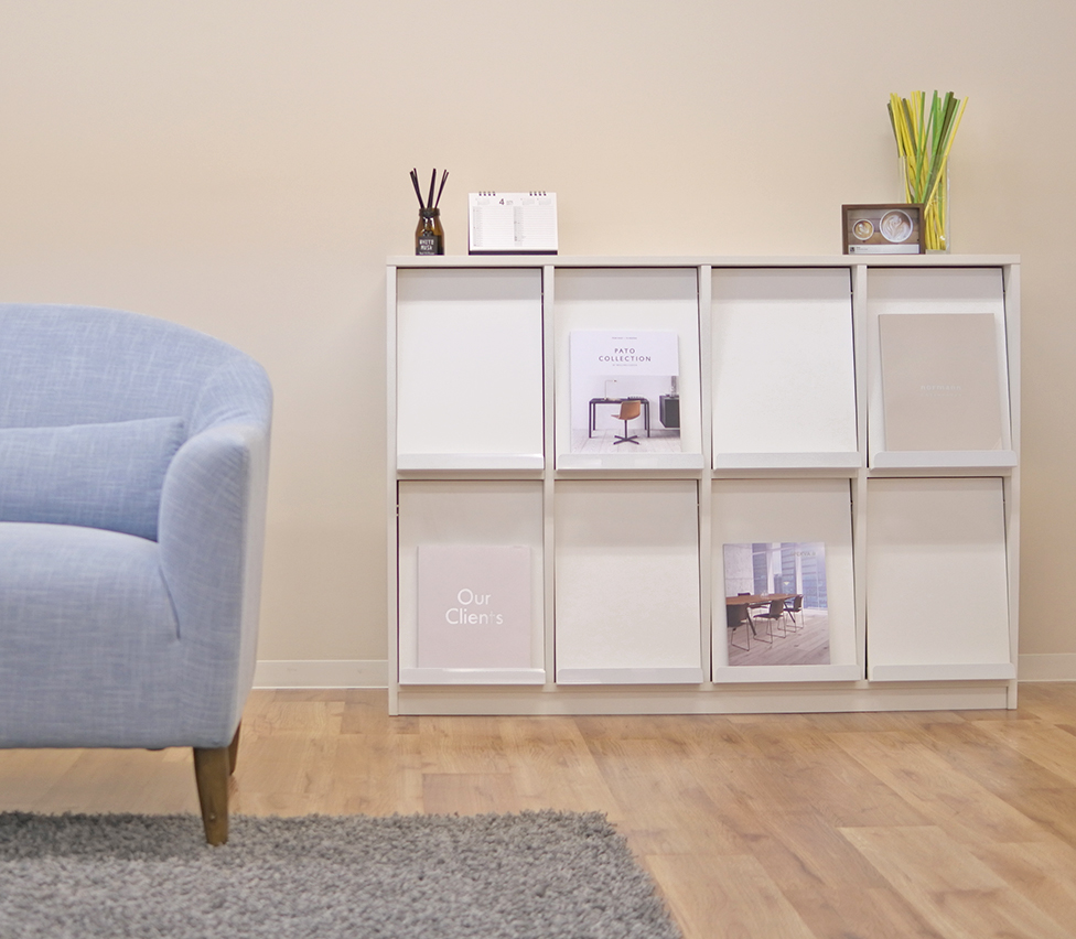 【法人様限定】送料無料 フラップシェルフ 4列2段 ホワイト - 画像 (8)