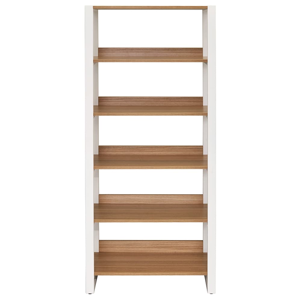 【法人様限定】送料無料 リスムシェルフ W800 5段 ウォルナット×ホワイトフレーム - 画像 (2)