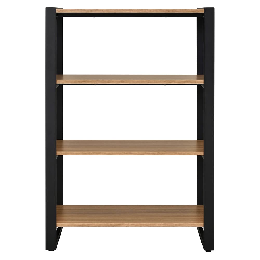 【法人様限定】送料無料 リスムシェルフ W800 3段 ウォルナット×ブラックフレーム RFFSH-803DM-BF - 画像 (2)