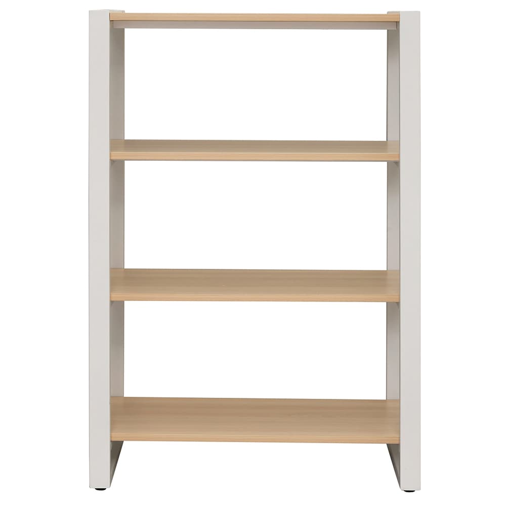 【法人様限定】送料無料 リスムシェルフ W800 3段 ナチュラル×ホワイトフレーム RFFSH-803NA-WF - 画像 (2)