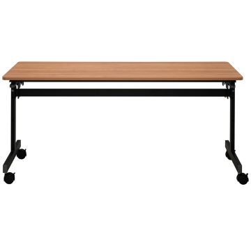 【法人様限定】送料無料 シンプルフォールディングテーブルⅢ W1500xD600 ウォルナット RFFT3-1560DM - 画像 (2)