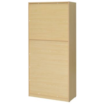 【法人様限定】送料無料 可動棚ハイシェルフ 全面扉付き ナチュラル - 画像 (3)