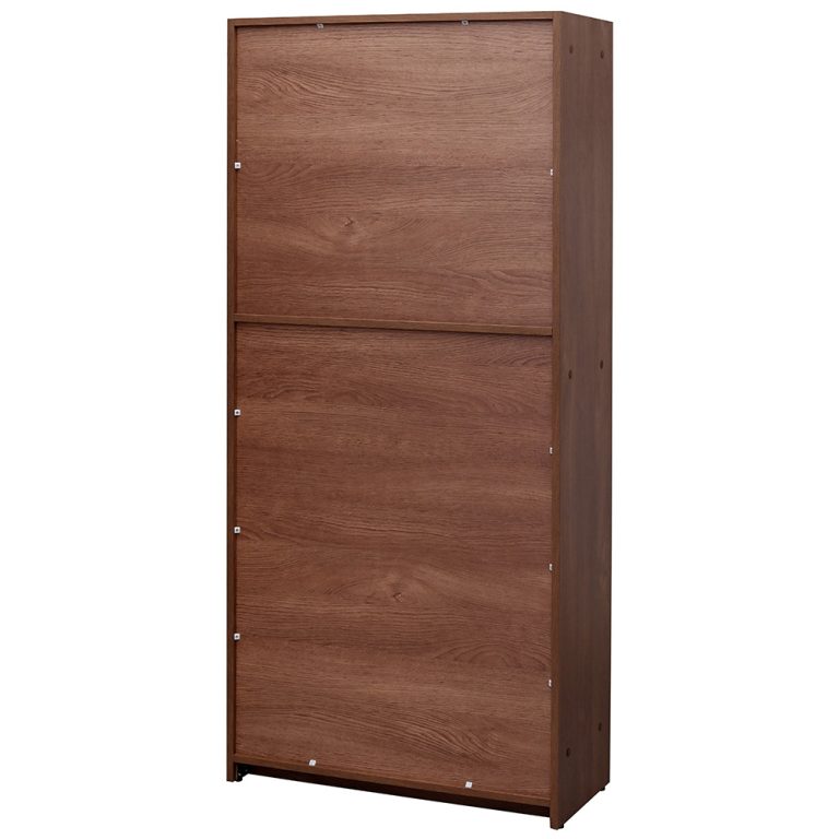 【法人様限定】送料無料 可動棚ハイシェルフⅡ 共通扉付き DMJウォルナットⅡ - 画像 (4)