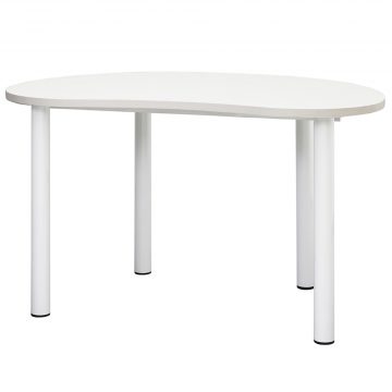 【法人様限定】送料無料 ビーンズ テーブル W1200×D800 ホワイト