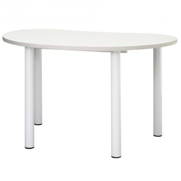 【法人様限定】送料無料 ビーンズ テーブル W1200×D800 ホワイト - 画像 (3)