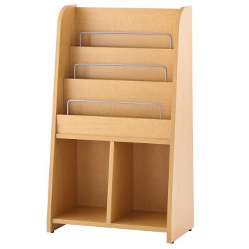 【法人様限定】送料無料 木製マガジンラックⅡ ハイ ナチュラル RFMR2-NH