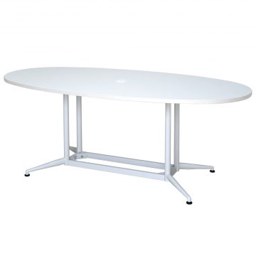 【法人様限定】送料無料 OAオーバルテーブル W1800xD900 ホワイト RFOVT-OA1890WH