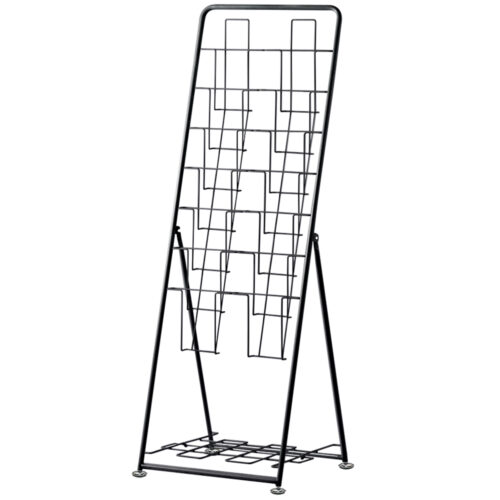 【法人様限定】送料無料 パンフレットスタンド 7段 ダブル ブラック RFPFS-DBBK