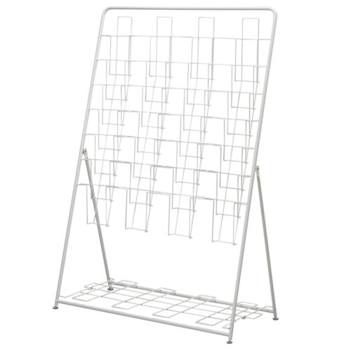 【法人様限定】送料無料 パンフレットスタンド 7段 4列 ホワイト RFPFS-QUWH