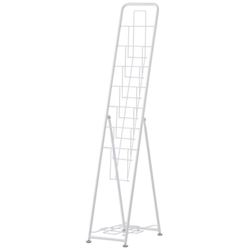 【法人様限定】送料無料 パンフレットスタンド 7段 シングル ホワイト RFPFS-SGWH