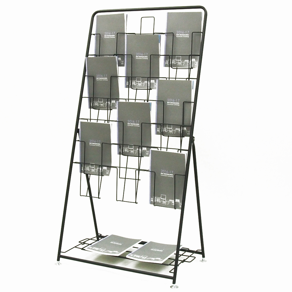 【法人様限定】送料無料 パンフレットスタンド 7段 トリプル ブラック RFPFS-TRBK - 画像 (3)