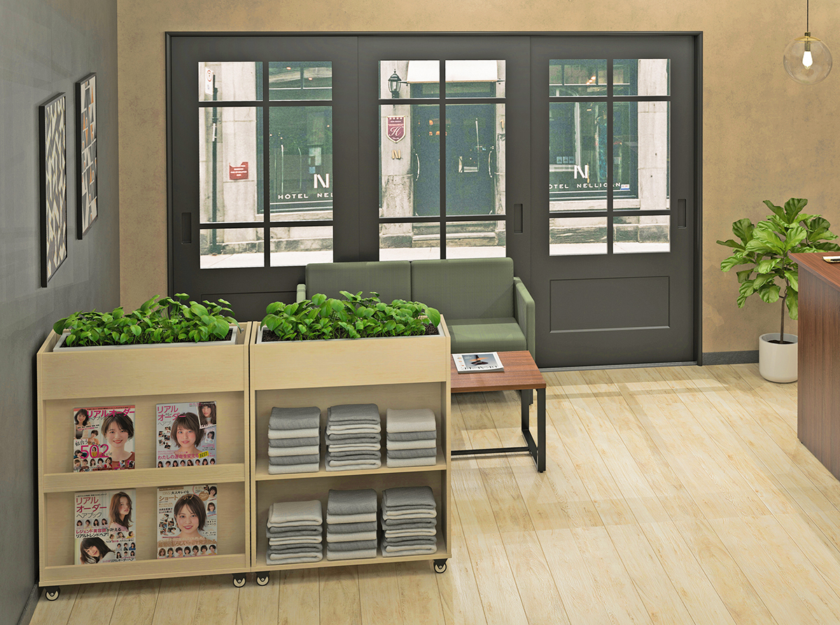 【法人様限定】送料無料 プランターシェルフⅡ ディスプレイタイプ ナチュラル RFPLS2-DSNA - 画像 (12)