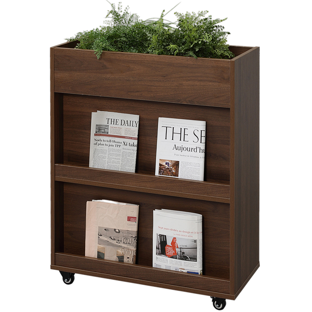 【法人様限定】送料無料 プランターシェルフⅡ ディスプレイタイプ ウォルナット RFPLS2-DSDM - 画像 (7)