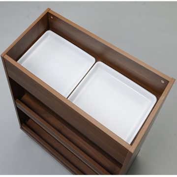 【法人様限定】送料無料 プランターシェルフⅡ ディスプレイタイプ ウォルナット RFPLS2-DSDM - 画像 (3)