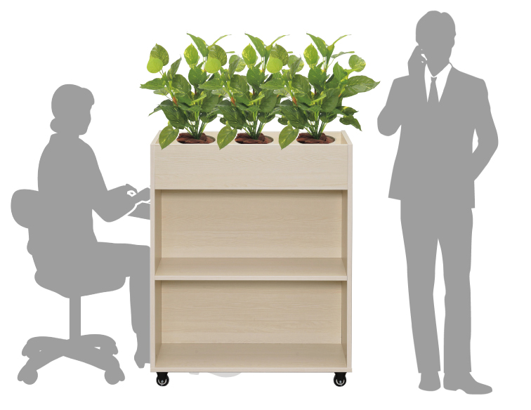 【法人様限定】送料無料 プランターシェルフⅡ ディスプレイタイプ ウォルナット RFPLS2-DSDM - 画像 (12)