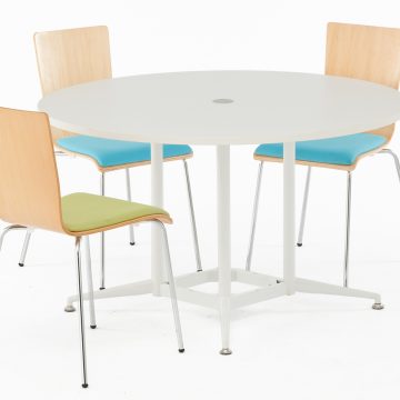 【法人様限定】送料無料 OAラウンドテーブル φ1200 ホワイト RFRDT-OA1200WL - 画像 (2)