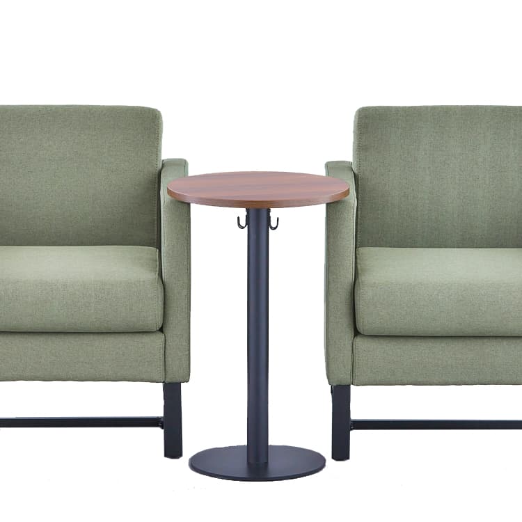 【法人様限定】送料無料 リフレッシュサイドテーブル φ400 ウォルナットⅡ - 画像 (3)