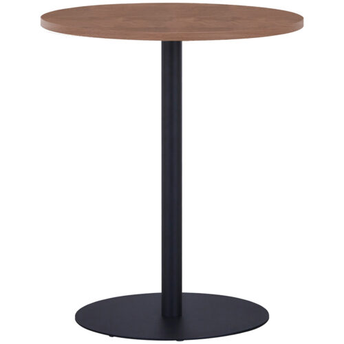 【法人様限定】送料無料 リフレッシュテーブルⅢ φ600 ウォルナットⅡ ブラック脚 RFRT3-600DM2-BL