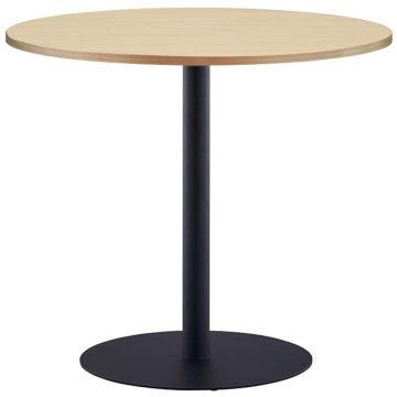 【法人様限定】送料無料 リフレッシュテーブルⅢ φ800 ナチュラルⅡ ブラック脚 RFRT3-800NA2-BL