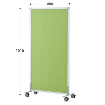 【法人様限定】シンプルスクリーン掲示板W800 グリーン XPS材(キャスター仕様)RFSCR-GNXCA