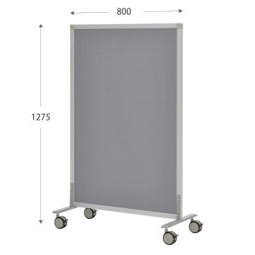 【法人様限定】送料無料 シンプルスクリーン 掲示板W800xH1200 グレー XPS材 （キャスター仕様）