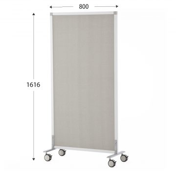 【法人様限定】シンプルスクリーン掲示板W800 ライトグレー XPS材(キャスター仕様)RFSCR-LGYXCA