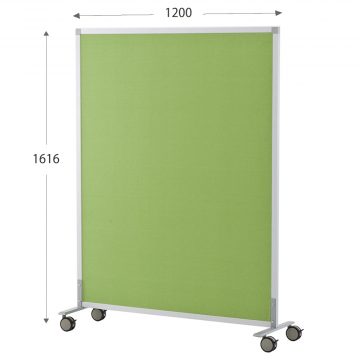 【法人様限定】シンプルスクリーン掲示板W1200 グリーン XPS材(キャスター仕様)RFSCR-GNWXCA