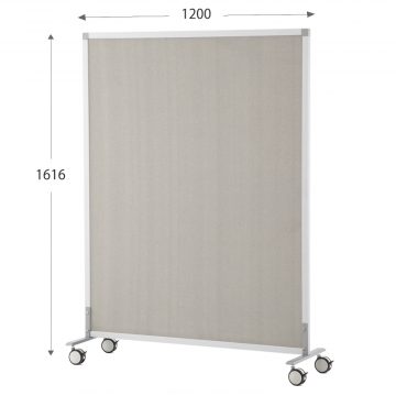 【法人様限定】【完売】シンプルスクリーン掲示板W1200 ライトグレー XPS材(キャスター仕様)RFSCRW-LGYXCA