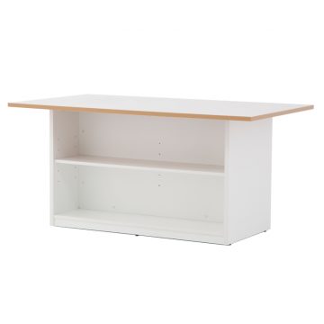 【法人様限定】送料無料 収納付きテーブル ホワイト RFSGD-1690