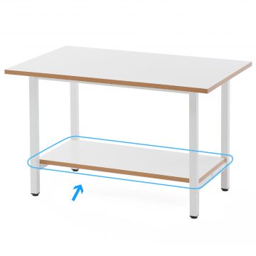 【法人様限定】送料無料 作業台用棚板 W1200用 ホワイト