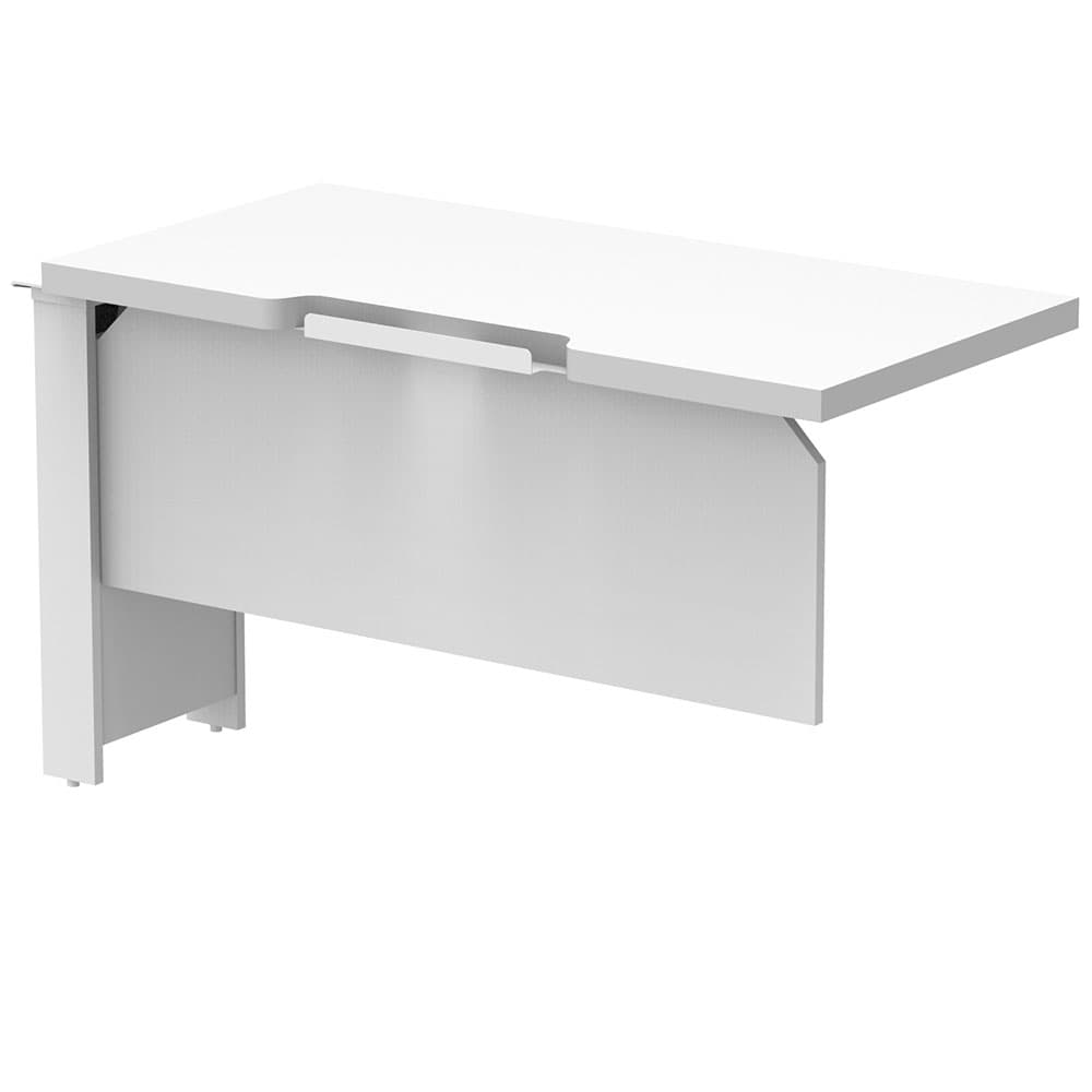 【法人様限定】送料無料 ソリード フリーアドレス用ハーフデスク 増連 W1200×D600 ホワイト×ホワイト脚 RFTFH-1260ADWH-WL - 画像 (2)