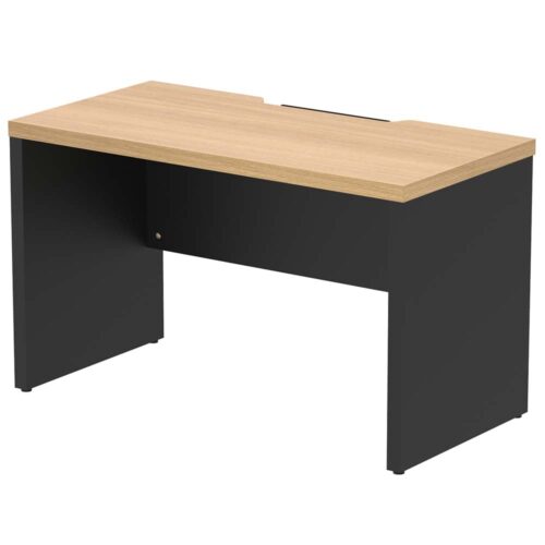 【法人様限定】送料無料 ソリード フリーアドレス用ハーフデスク W1200×D600 オーク×ブラック脚 RFTFH-1260OA-BL