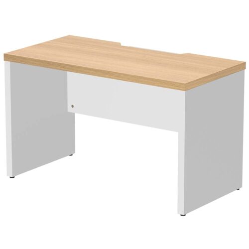 【法人様限定】送料無料 ソリード フリーアドレス用ハーフデスク W1200×D600 オーク×ホワイト脚 RFTFH-1260OA-WL