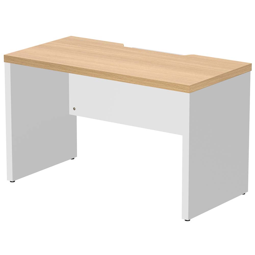 【法人様限定】送料無料 ソリード フリーアドレス用ハーフデスク W1200×D600 オーク×ホワイト脚 RFTFH-1260OA-WL