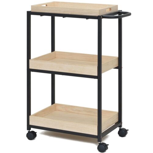 【法人様限定】送料無料 カフェワゴン W530×D350 ナチュラル