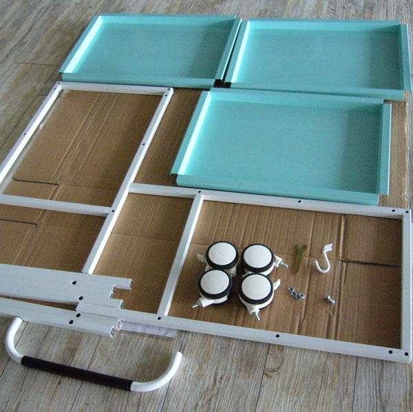 【法人様限定】送料無料 スチールワゴンⅡ ブルー RFWG2-STBL - 画像 (4)