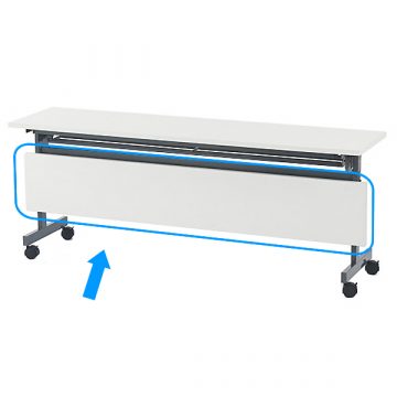 【法人様限定】送料無料 フォールディングテーブルⅣ W1800×D600 ホワイト - 画像 (4)