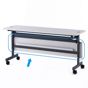 【法人様限定】送料無料 配線機能付きフォールディングテーブル2 幕板W1500用ホワイト SHFTL-OP-15WH