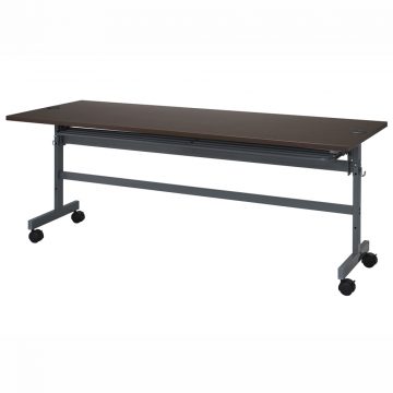 【法人様限定】送料無料 配線機能付きフォールディングテーブル4 W1800xD600 ダークブラウン SHFTL4-1860DB