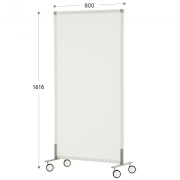 【法人様限定】送料無料 シンプルスクリーン W800 （キャスター仕様） ホワイト