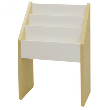 【法人様限定】送料無料 木製マガジンラック ナチュラルxホワイト SHWA-001NW