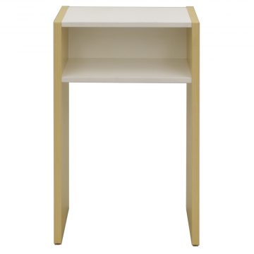 【法人様限定】送料無料 木製テレフォンテーブル ナチュラルxホワイト SHWA-002NW - 画像 (2)