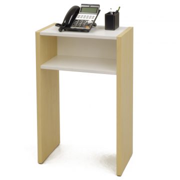 【法人様限定】送料無料 木製テレフォンテーブル ナチュラルxホワイト SHWA-002NW - 画像 (3)