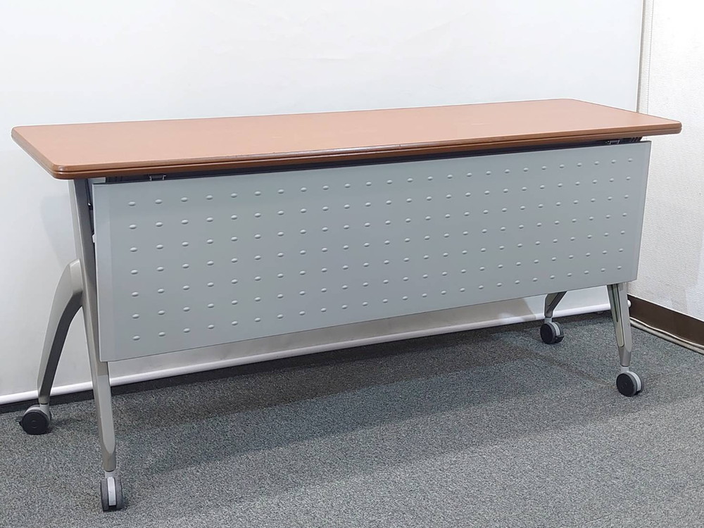 【送料無料 東京地区限定】 4台セット ウチダ 平行スタックテーブル W1500×D450×H700 SH型 折りたたみテーブル ミーティングテーブル 会議テーブル スタックテーブル フォールディングテーブル 内田洋行 UCHIDA 【中古オフィス家具】【中古】 - 画像 (4)