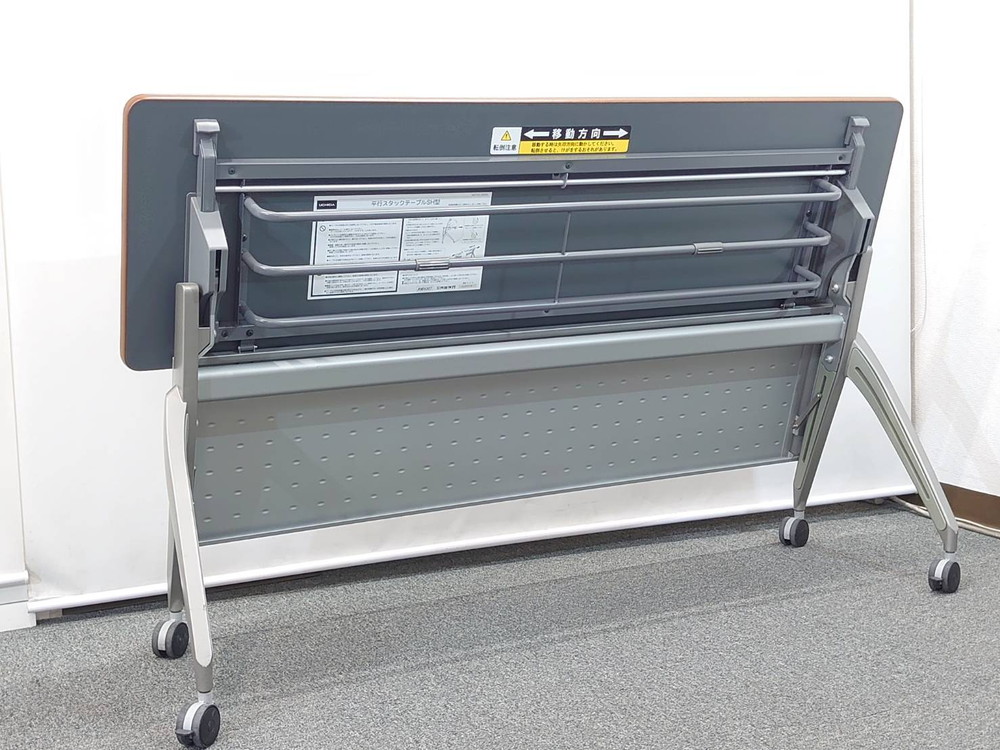 【送料無料 東京地区限定】 4台セット ウチダ 平行スタックテーブル W1500×D450×H700 SH型 折りたたみテーブル ミーティングテーブル 会議テーブル スタックテーブル フォールディングテーブル 内田洋行 UCHIDA 【中古オフィス家具】【中古】 - 画像 (7)