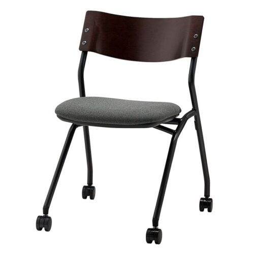 【法人様限定】送料無料 新品 BPS平行スタッキングチェア BPS-102 チェア 椅子 グレー ダークグリーン ダークブラウン ワインレッド ブラック W522×D520×H733 会議チェア スタッキング 背もたれ キャスタータイプ