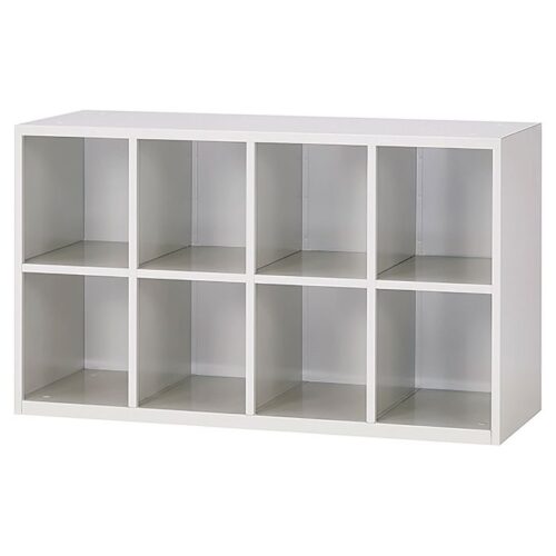 【法人様限定】 新品 エンドロッカ-オープン8人用 IPE-12LO ホワイト ブラック W1200×D450×H702 オフィス 収納