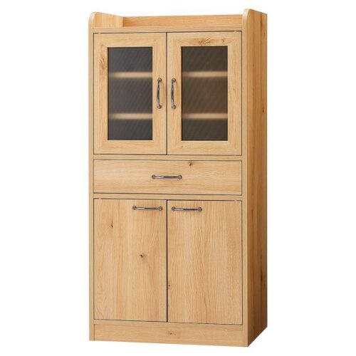 【法人様限定】 新品 MCBキッチンキャビネット 上部オープン MCB-1205L キャビネット ナチュラルオーク ホワイト W580×D400×H1205 キッチン 収納