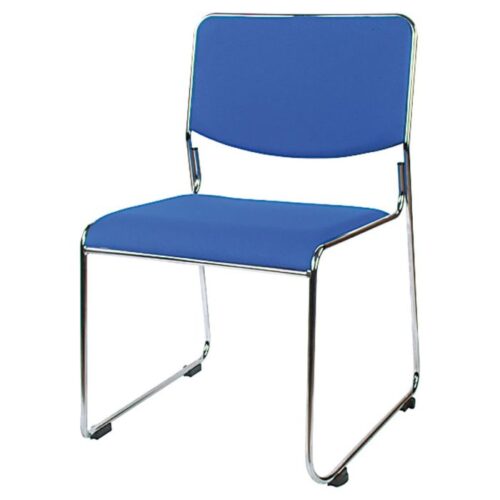 【法人様限定】送料無料 新品 MKスタッキングチェア 布 MK-550CN ブルー W505×D525×H745(SH420) 会議室 セミナー イベント