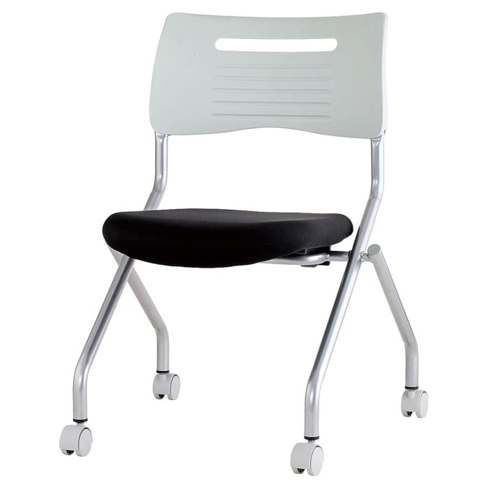 【法人様限定】送料無料 新品 MSC平行スタッキングチェア MSC-420 椅子 チェア ブルー ライム オレンジ ブラック W620×D600×H789 会議チェア スタッキング 背もたれ キャスタータイプ - 画像 (4)